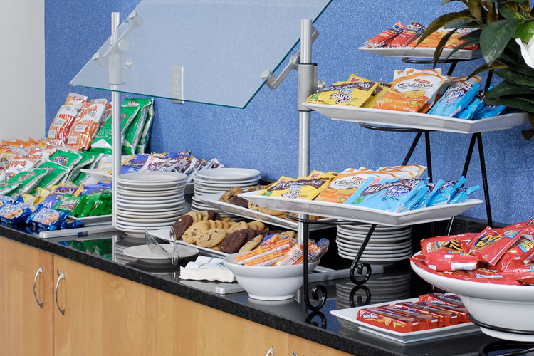 Snack buffet in the Global Learning Center